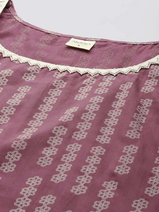 Women’s Rayon Printed Straight Kurti With Pant Set