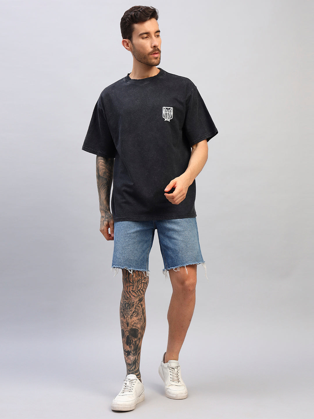 AOT- Acid wash oversized Anime wear