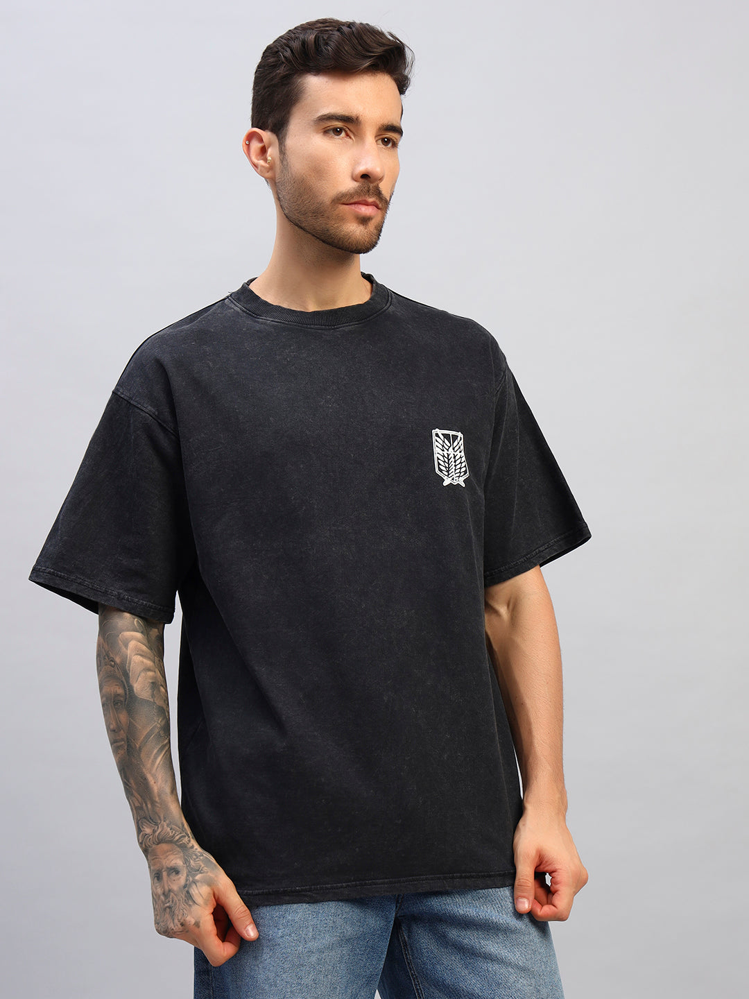 AOT- Acid wash oversized Anime wear