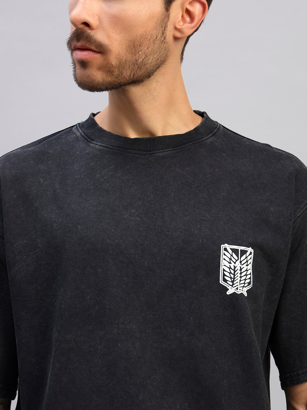 AOT- Acid wash oversized Anime wear